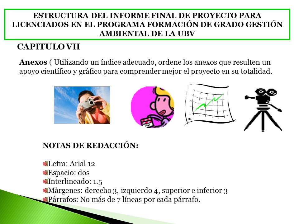 ESTRUCTURA DEL INFORME FINAL DE PROYECTO PARA LICENCIADOS EN EL PROGRAMA FORMACIÓN DE GRADO GESTIÓN AMBIENTAL DE LA UBV