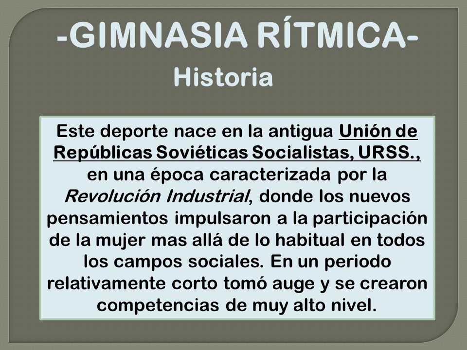 -GIMNASIA RÍTMICA- Historia