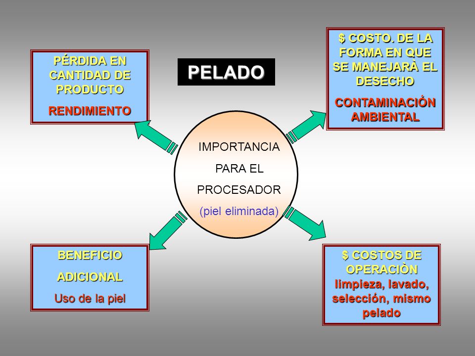 PELADO $ COSTO. DE LA FORMA EN QUE SE MANEJARÀ EL DESECHO