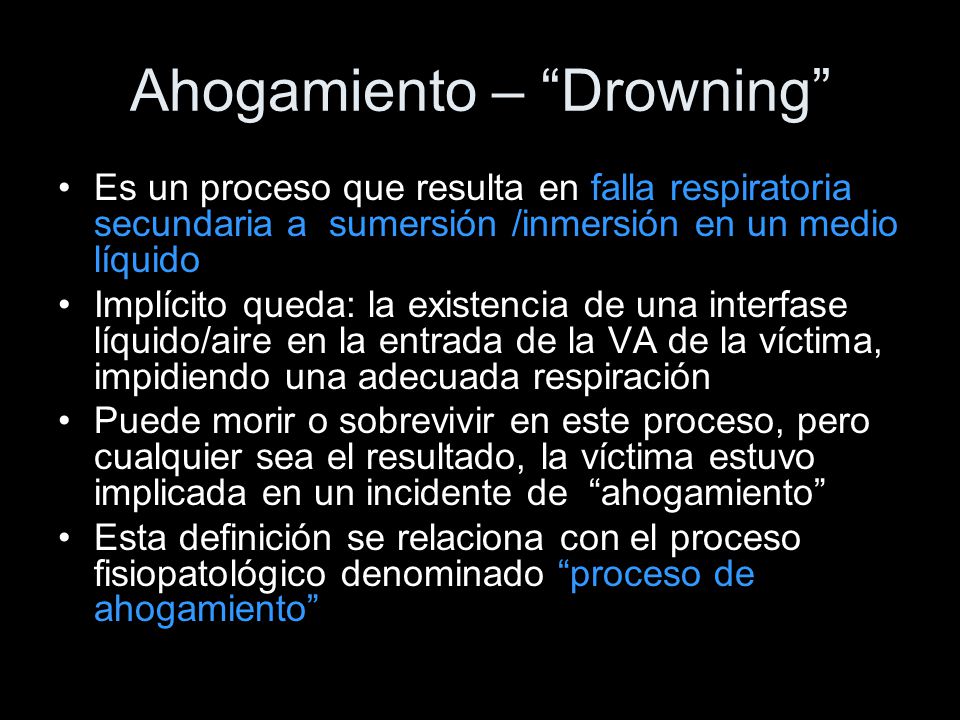 Ahogamiento – Drowning