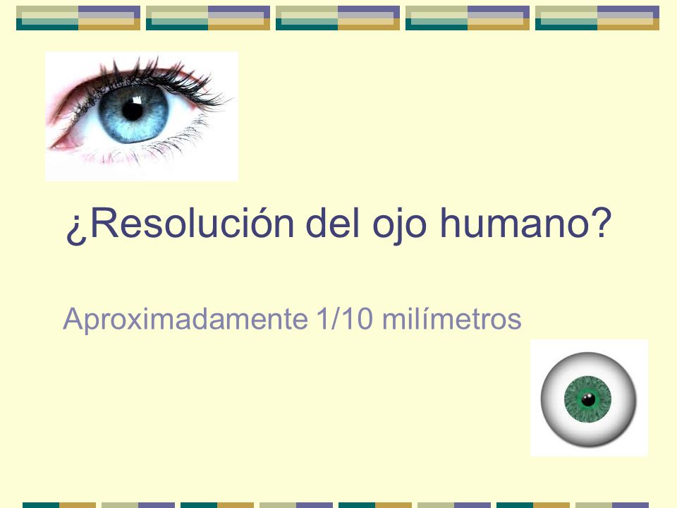¿Resolución del ojo humano
