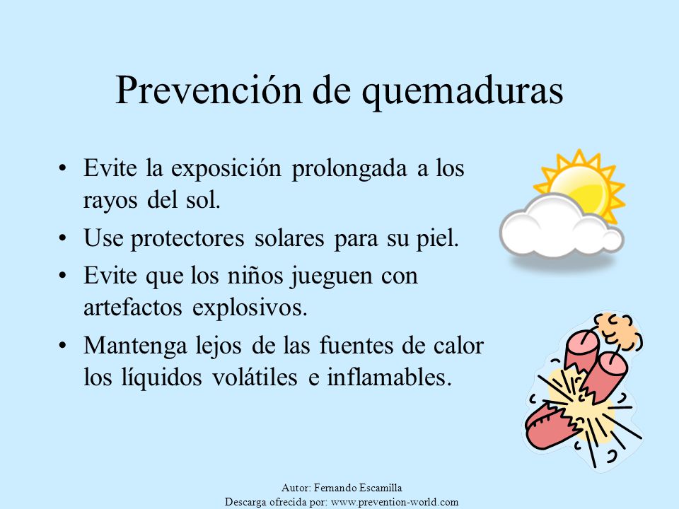 Prevención de quemaduras