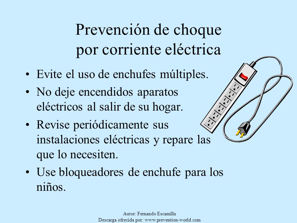 Prevención de choque por corriente eléctrica