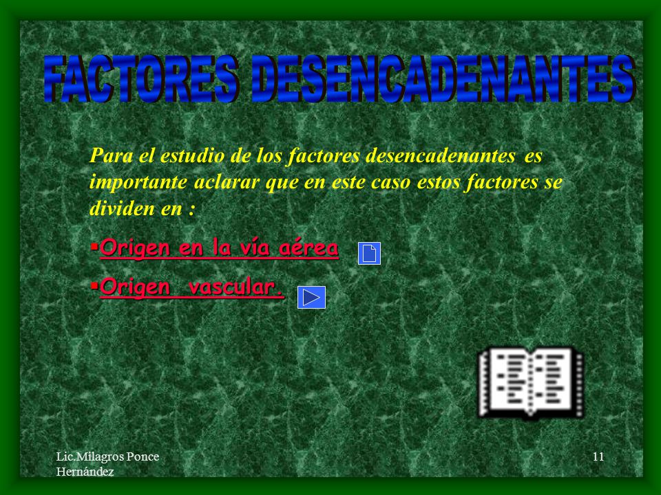 FACTORES DESENCADENANTES