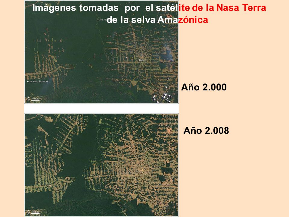 Imágenes tomadas por el satélite de la Nasa Terra
