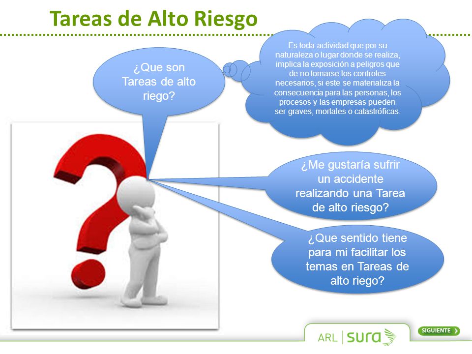 Tareas de Alto Riesgo ¿Que son Tareas de alto riego