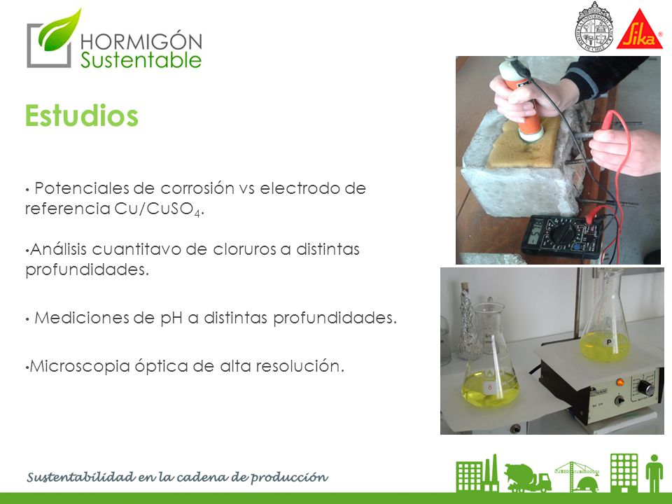 Estudios Potenciales de corrosión vs electrodo de referencia Cu/CuSO4.