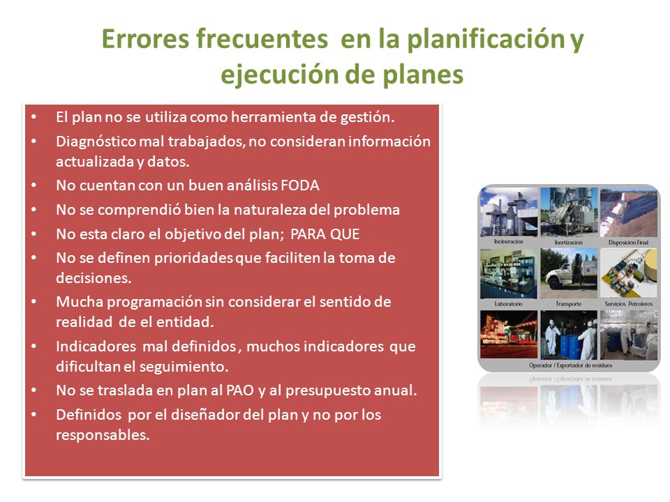 Errores frecuentes en la planificación y ejecución de planes