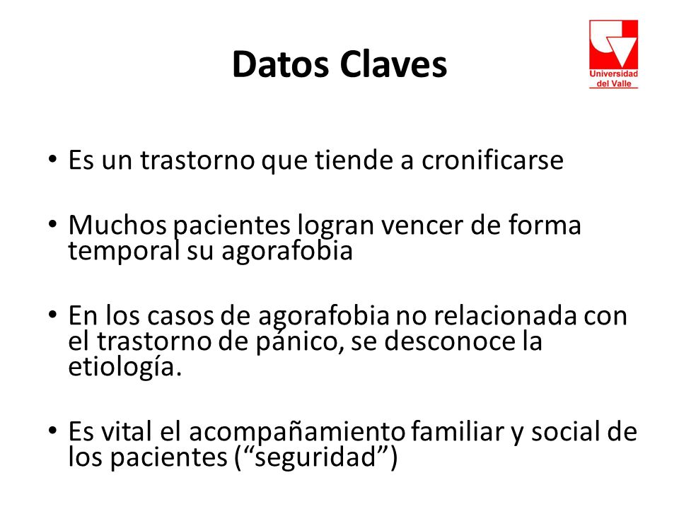 Datos Claves Es un trastorno que tiende a cronificarse