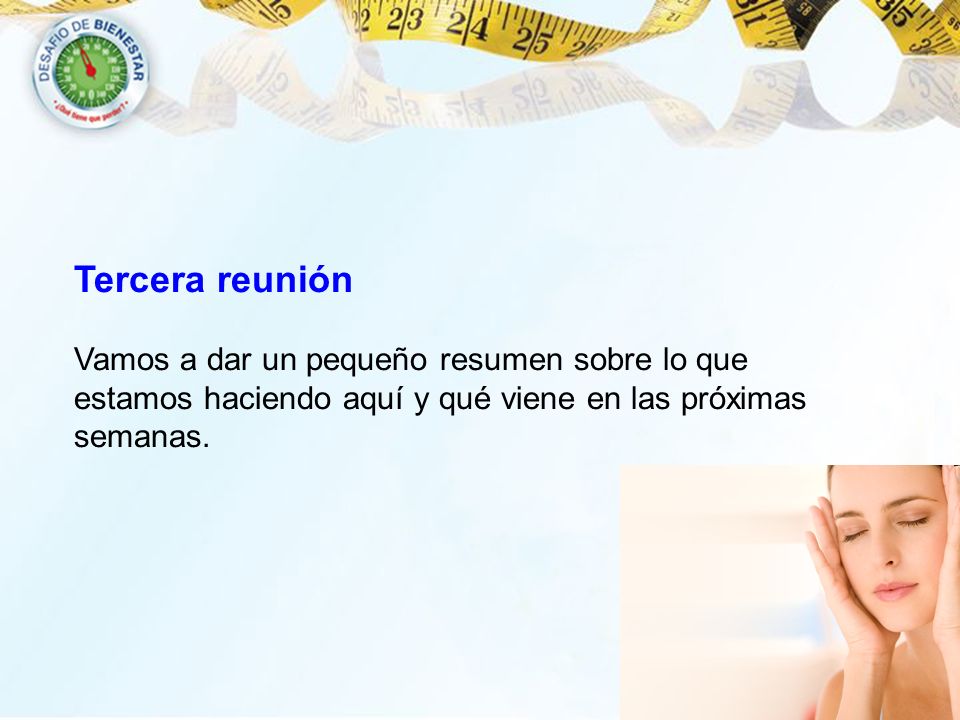 Tercera reunión Vamos a dar un pequeño resumen sobre lo que estamos haciendo aquí y qué viene en las próximas semanas.