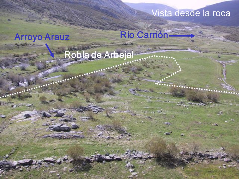 Vista desde la roca Río Carrión Arroyo Arauz Robla de Arbejal