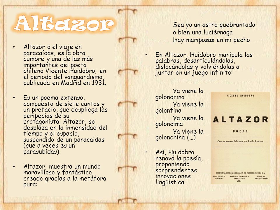 Altazor Sea yo un astro quebrantado o bien una luciérnaga