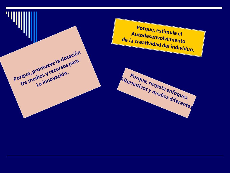 Autodesenvolvimiento de la creatividad del individuo.