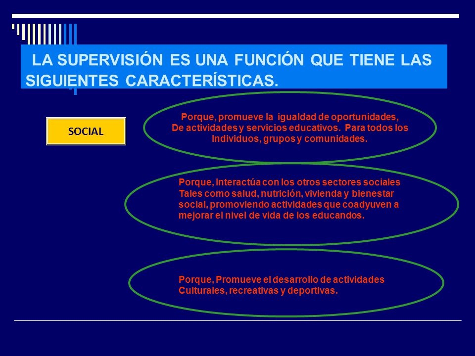 LA SUPERVISIÓN ES UNA FUNCIÓN QUE TIENE LAS SIGUIENTES CARACTERÍSTICAS.