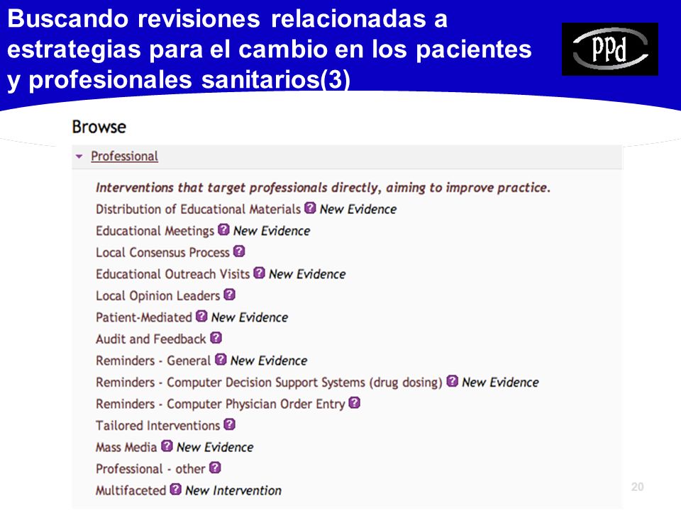 Buscando revisiones relacionadas a estrategias para el cambio en los pacientes y profesionales sanitarios(3)