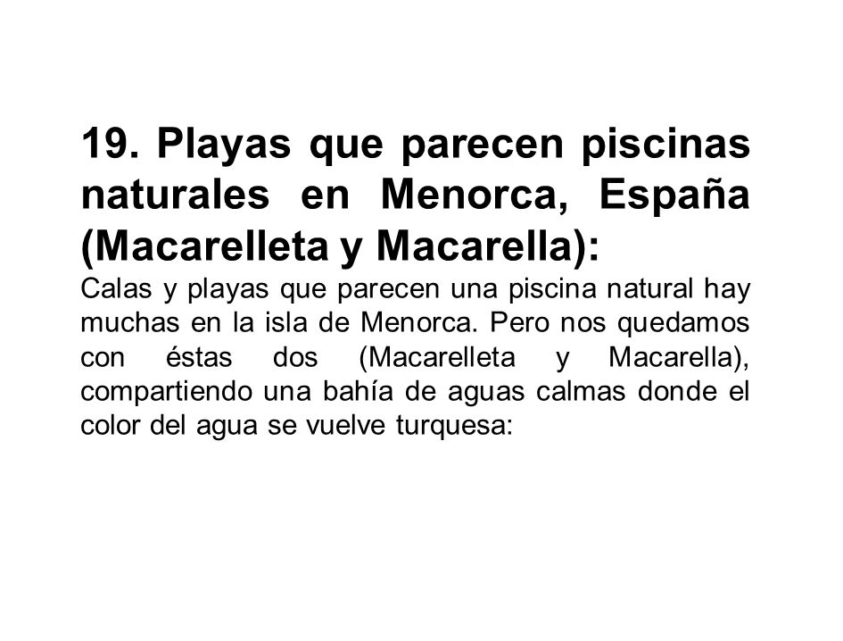 19. Playas que parecen piscinas naturales en Menorca, España (Macarelleta y Macarella):