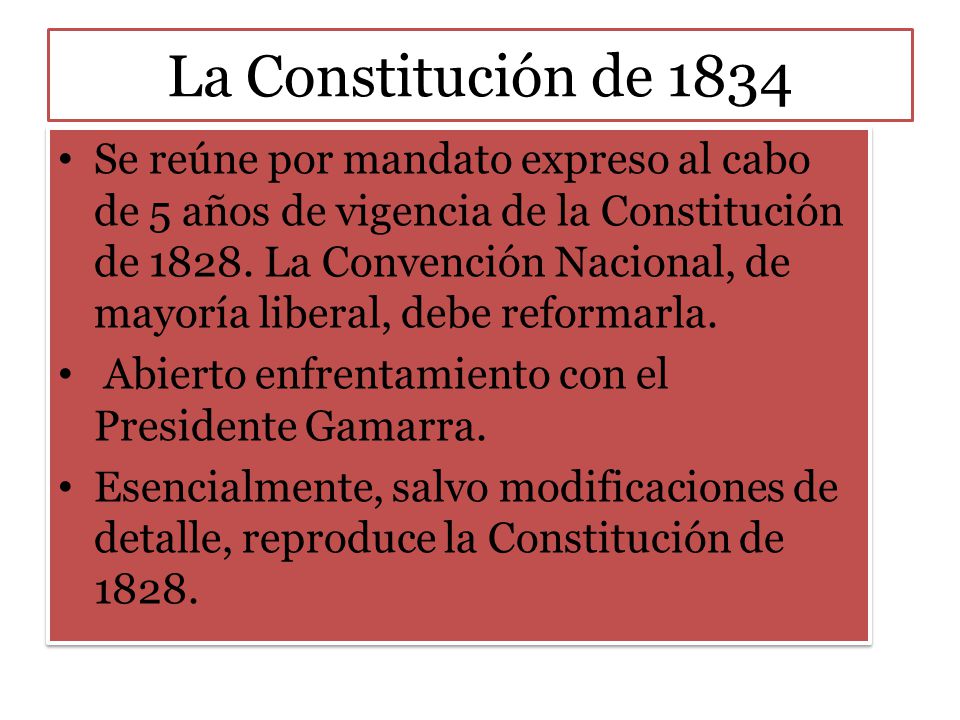 La Constitución de 1834