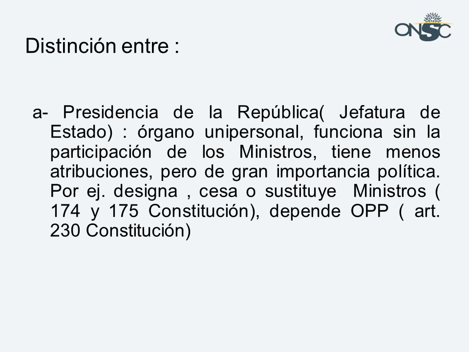 Distinción entre :
