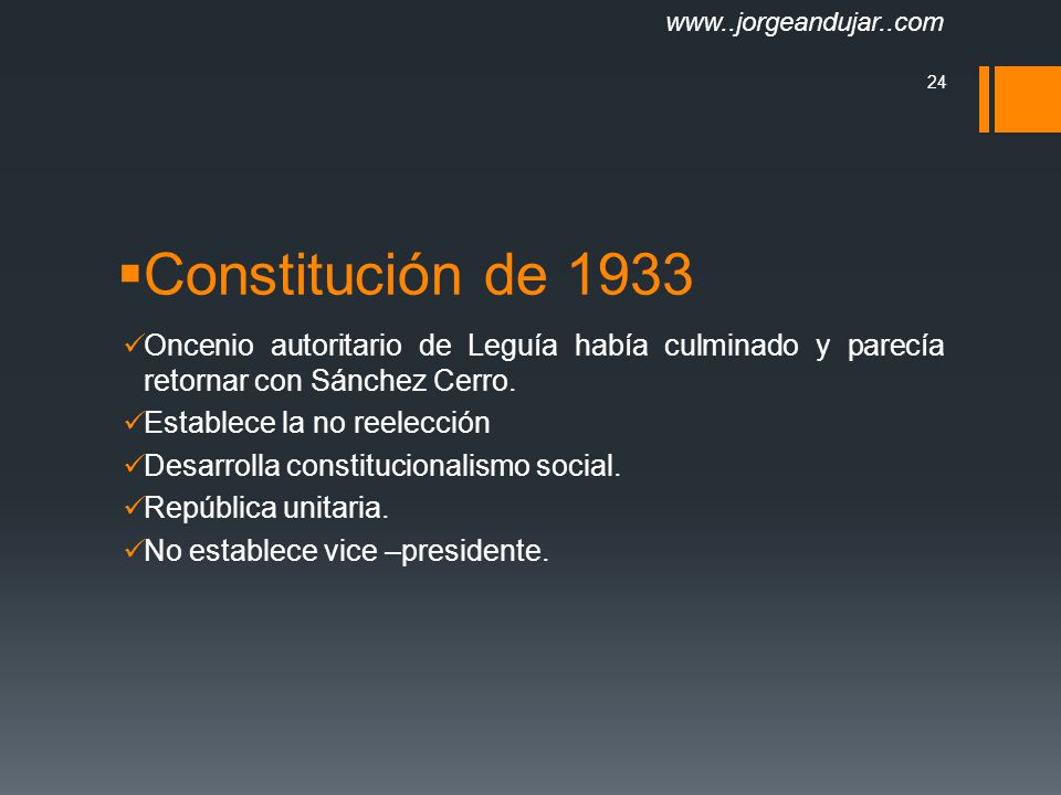 Constitución de Oncenio autoritario de Leguía había culminado y parecía retornar con Sánchez Cerro.