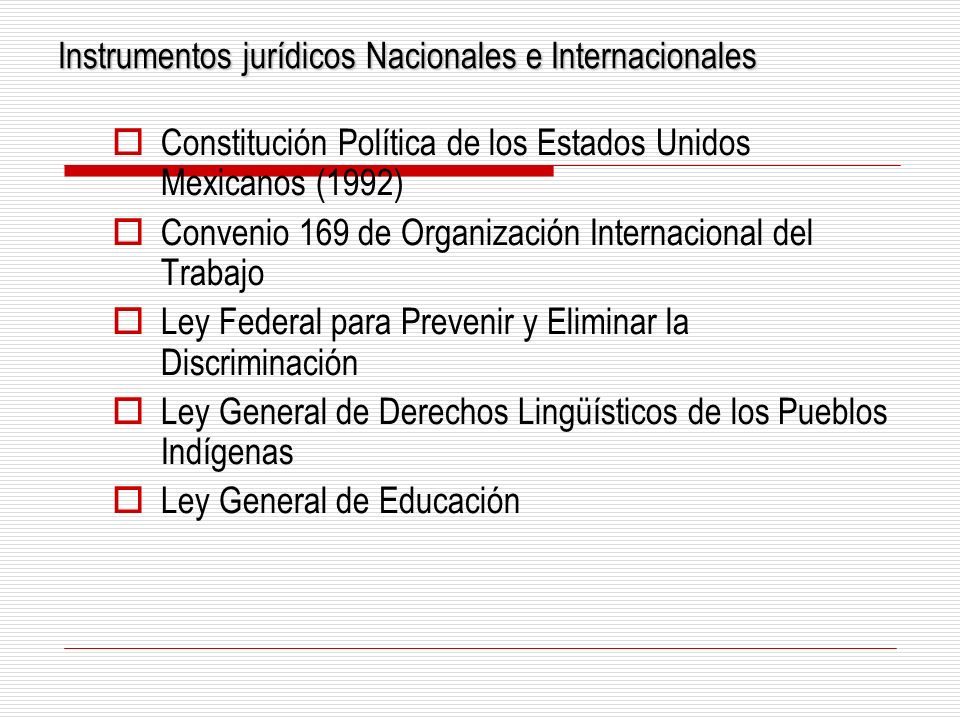 Instrumentos jurídicos Nacionales e Internacionales