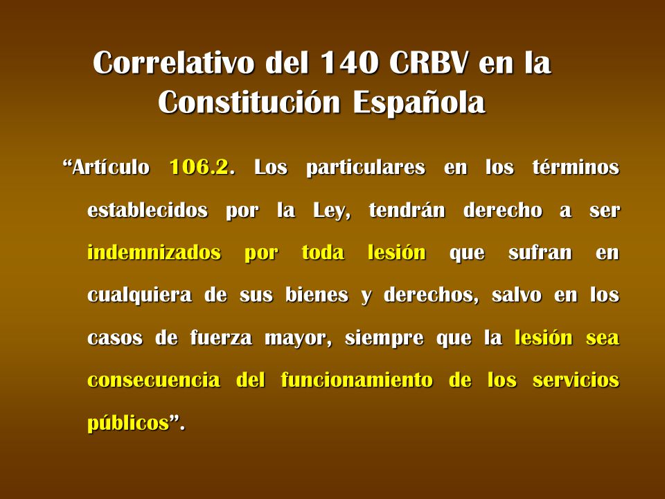 Correlativo del 140 CRBV en la Constitución Española