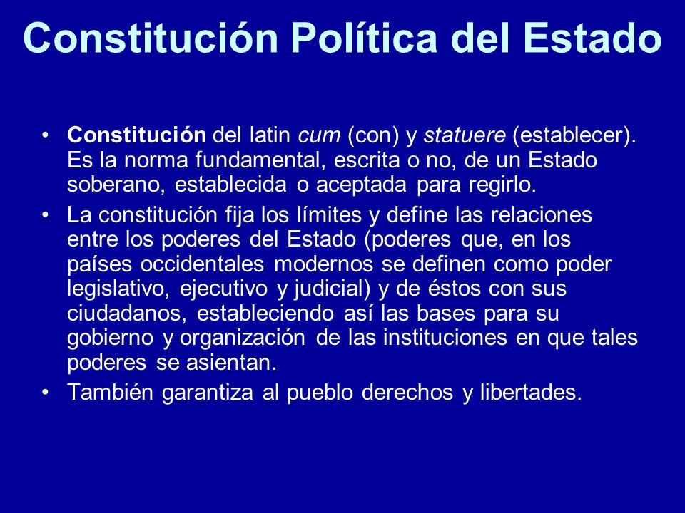 Constitución Política del Estado
