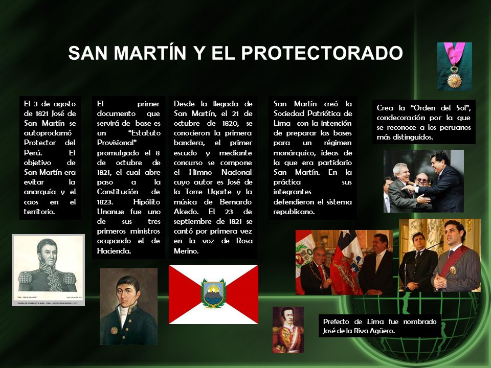 SAN MARTÍN Y EL PROTECTORADO
