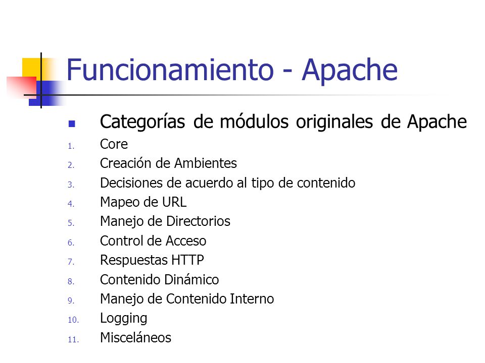 Funcionamiento - Apache