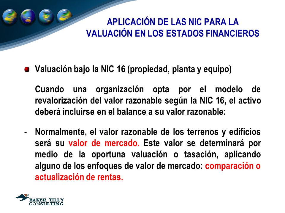 APLICACIÓN DE LAS NIC PARA LA VALUACIÓN EN LOS ESTADOS FINANCIEROS