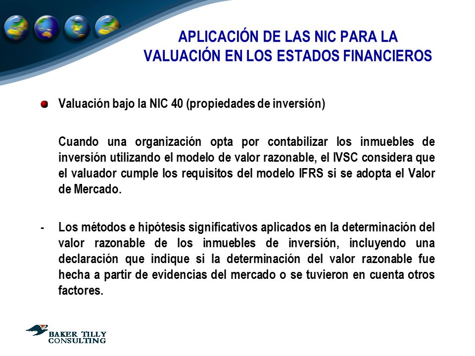 APLICACIÓN DE LAS NIC PARA LA VALUACIÓN EN LOS ESTADOS FINANCIEROS