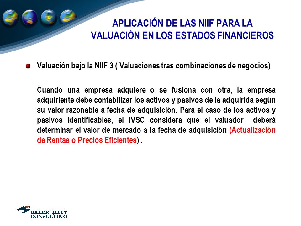 APLICACIÓN DE LAS NIIF PARA LA VALUACIÓN EN LOS ESTADOS FINANCIEROS