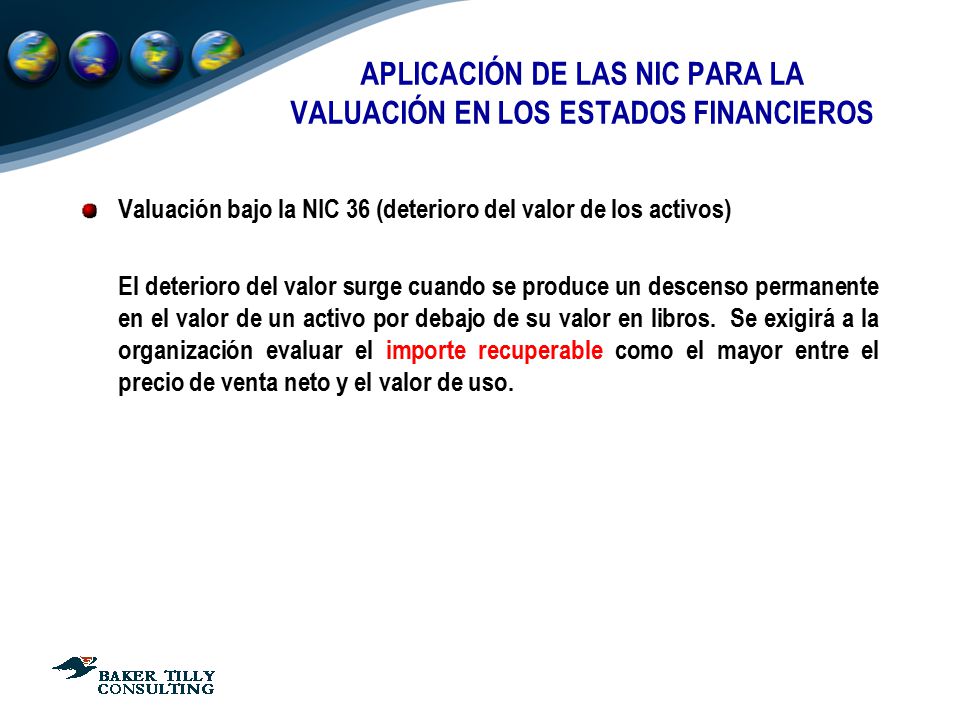 APLICACIÓN DE LAS NIC PARA LA VALUACIÓN EN LOS ESTADOS FINANCIEROS