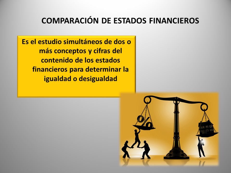 COMPARACIÓN DE ESTADOS FINANCIEROS