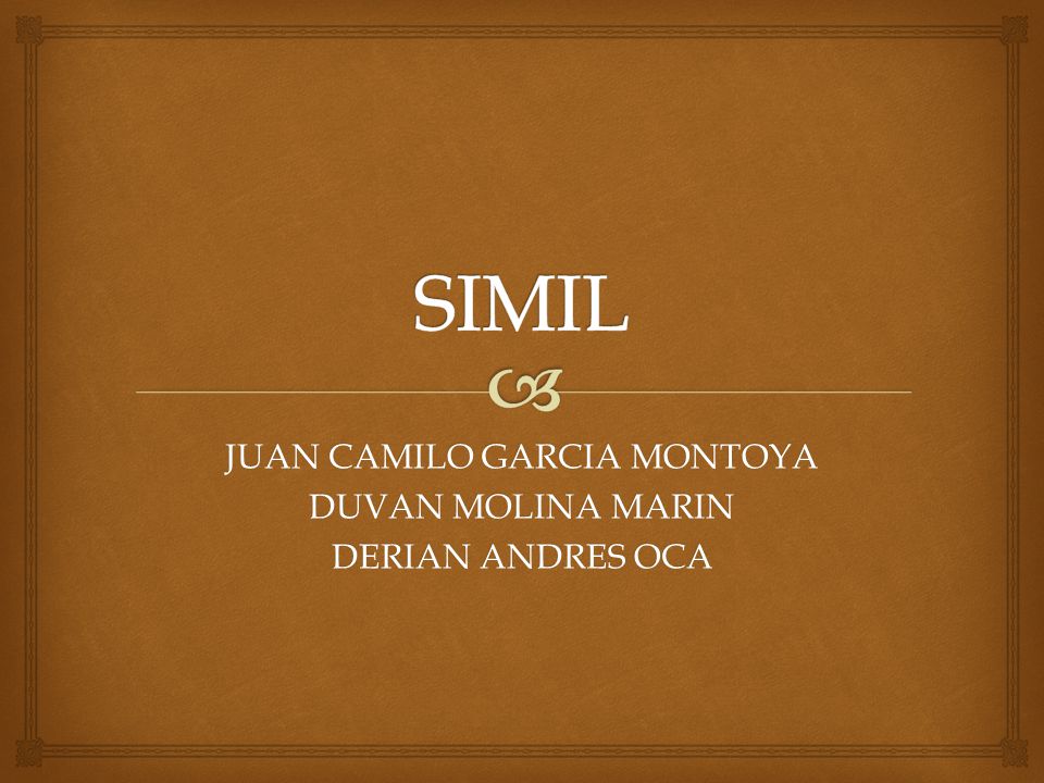 JUAN CAMILO GARCIA MONTOYA DUVAN MOLINA MARIN DERIAN ANDRES OCA