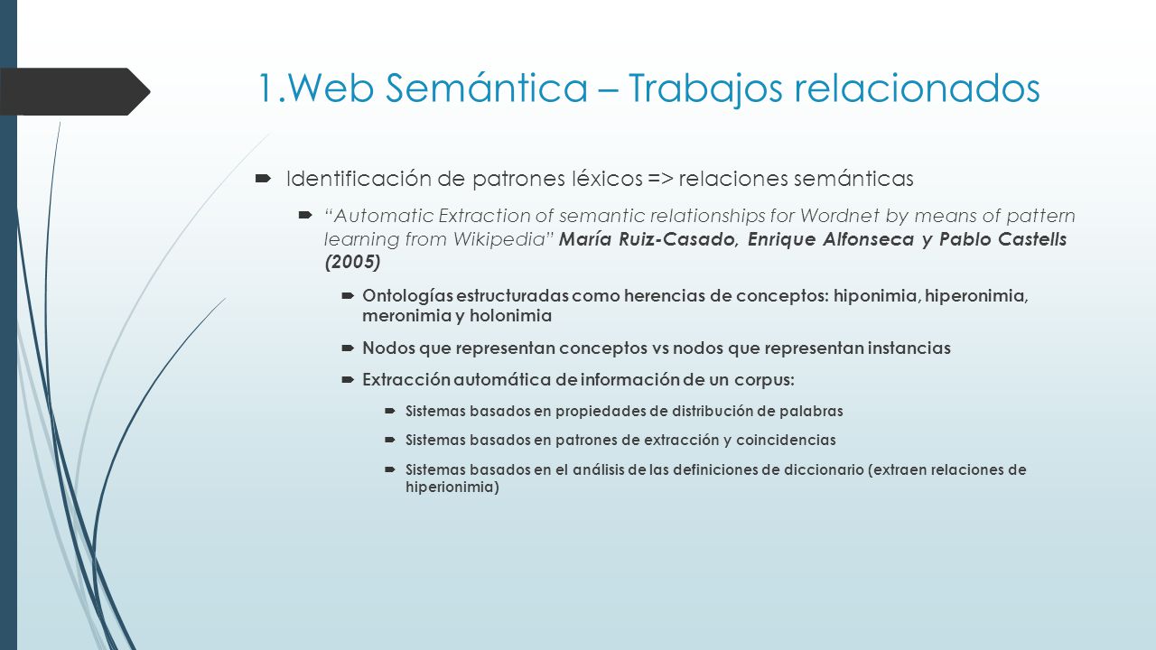 1.Web Semántica – Trabajos relacionados