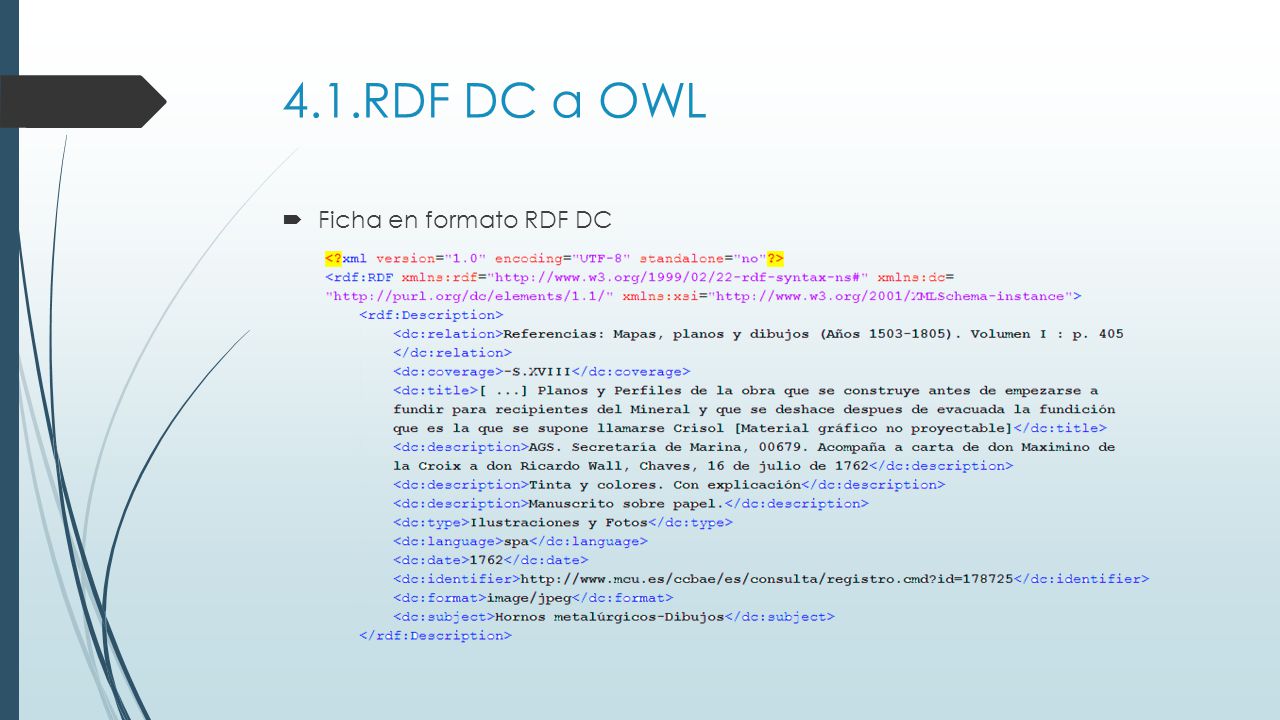 4.1.RDF DC a OWL Ficha en formato RDF DC