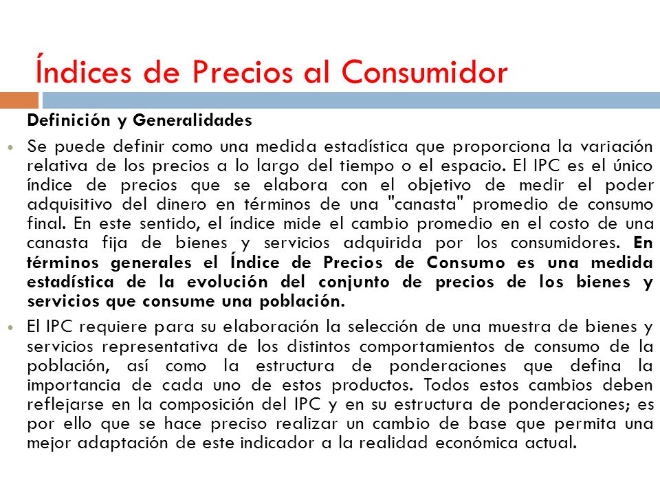 Índices de Precios al Consumidor