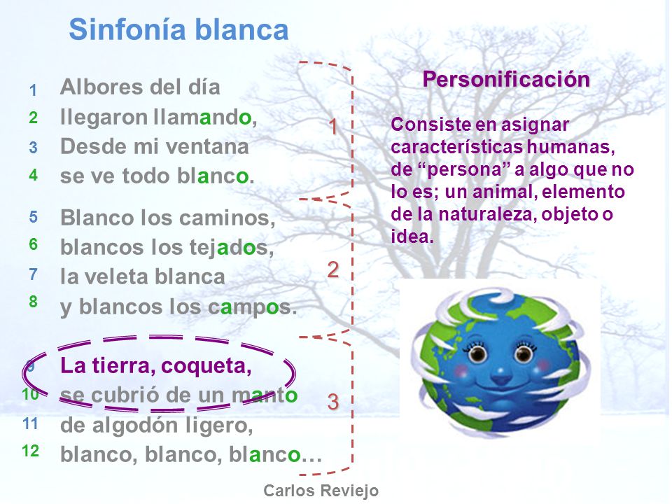 Sinfonía blanca Albores del día Personificación llegaron llamando,