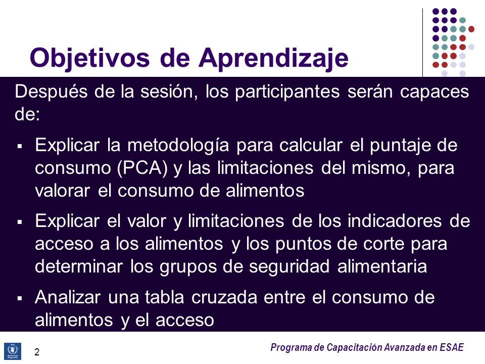 Objetivos de Aprendizaje