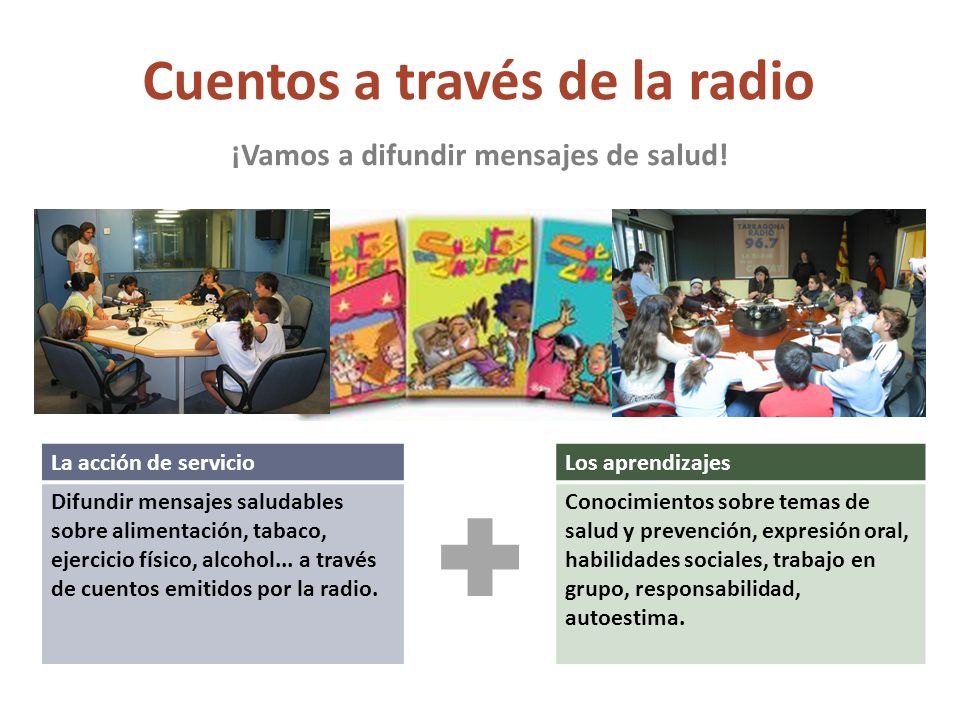 Cuentos a través de la radio ¡Vamos a difundir mensajes de salud!