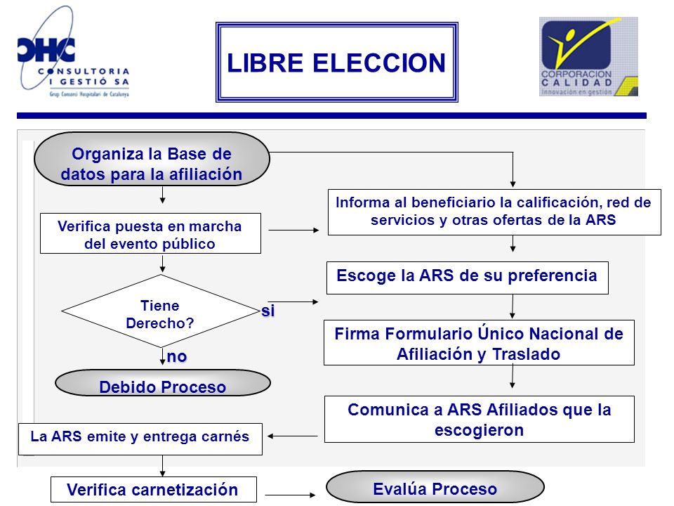 LIBRE ELECCION Organiza la Base de datos para la afiliación