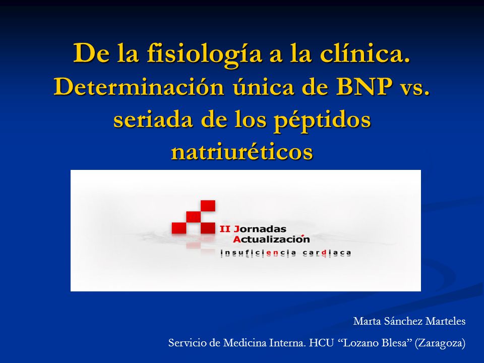 De la fisiología a la clínica. Determinación única de BNP vs