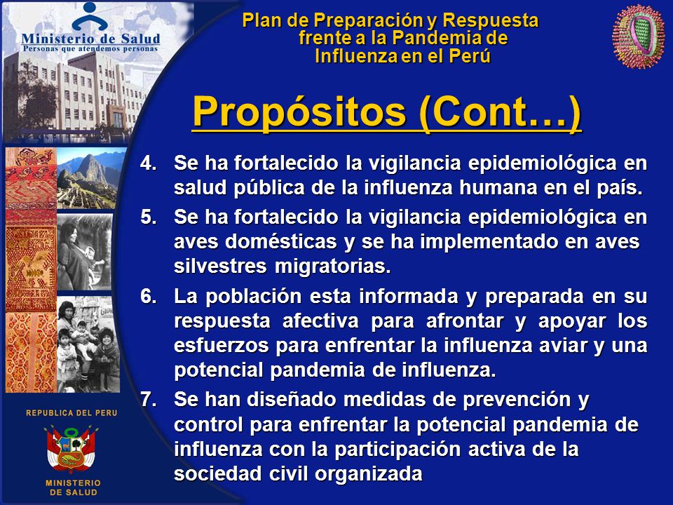 Plan de Preparación y Respuesta frente a la Pandemia de Influenza en el Perú