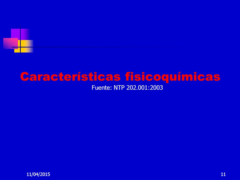 Características fisicoquímicas