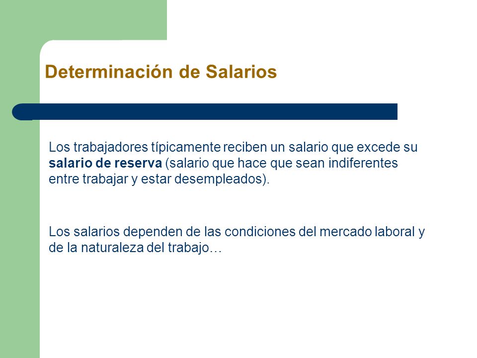 Determinación de Salarios
