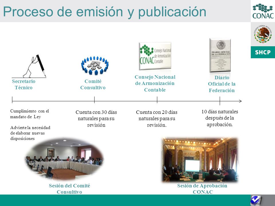 Proceso de emisión y publicación