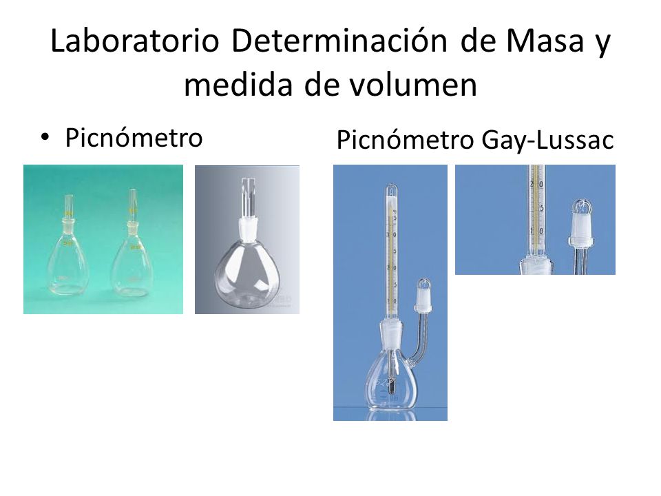 Laboratorio Determinación de Masa y medida de volumen