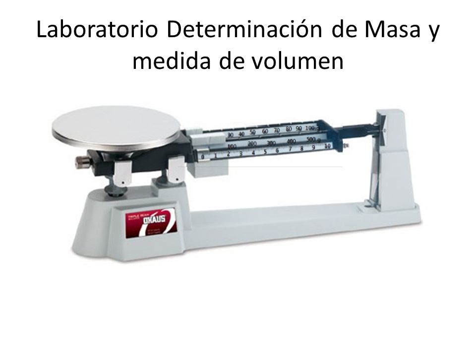 Laboratorio Determinación de Masa y medida de volumen
