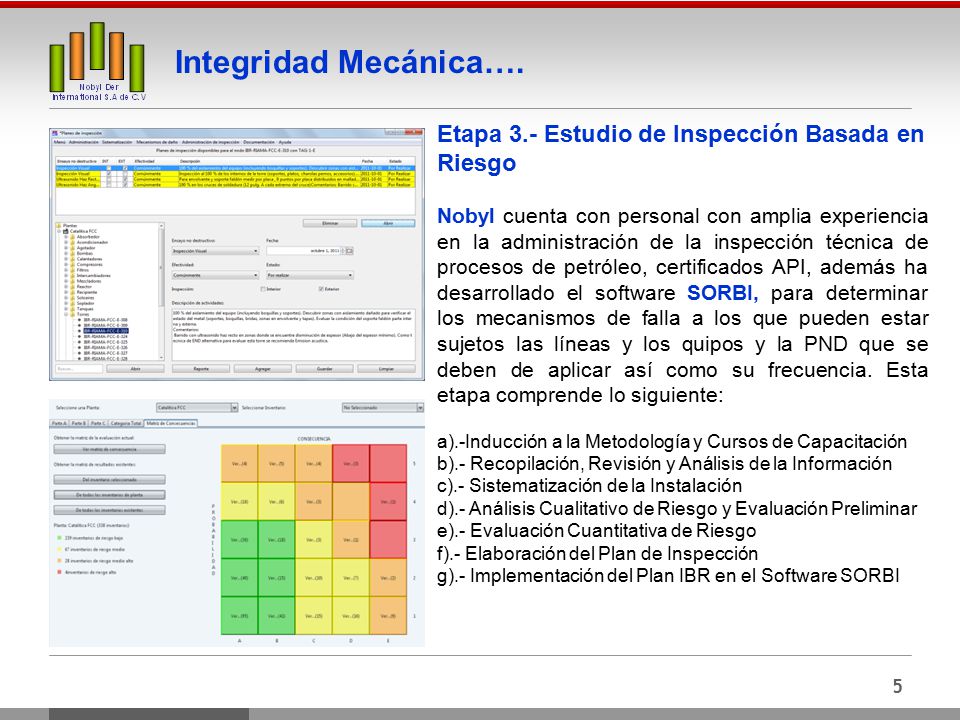 Integridad Mecánica…. Etapa 3.- Estudio de Inspección Basada en Riesgo