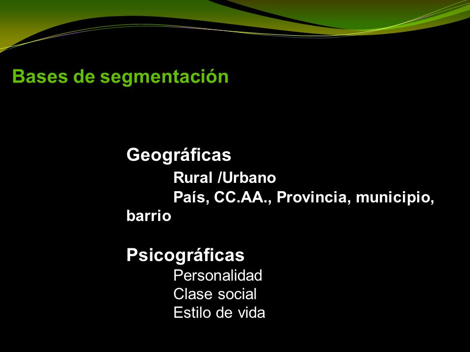 Bases de segmentación Geográficas Rural /Urbano País, CC.AA., Provincia, municipio, barrio.